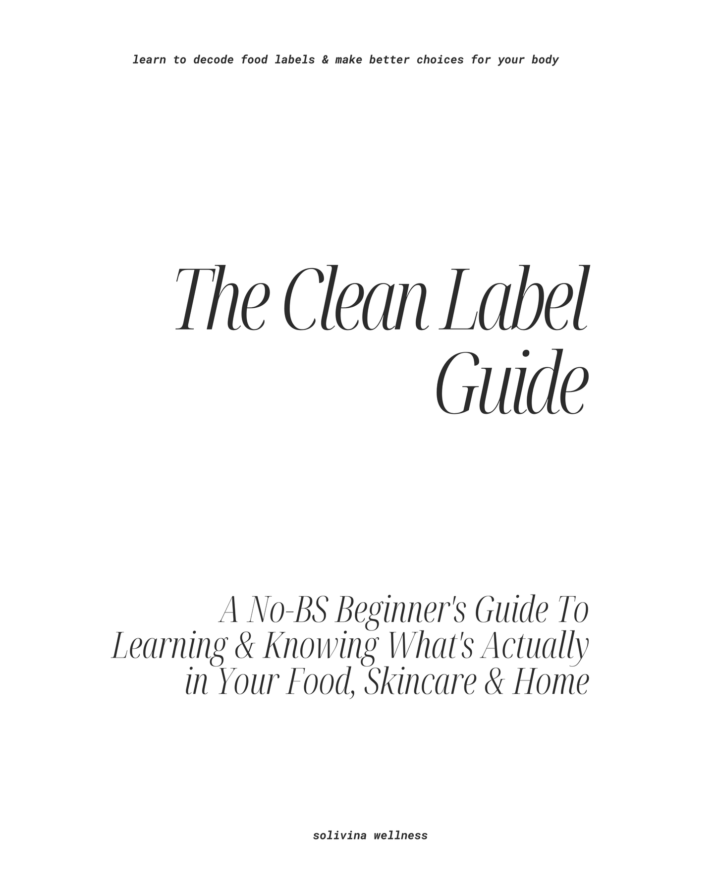 The Clean Label Guide